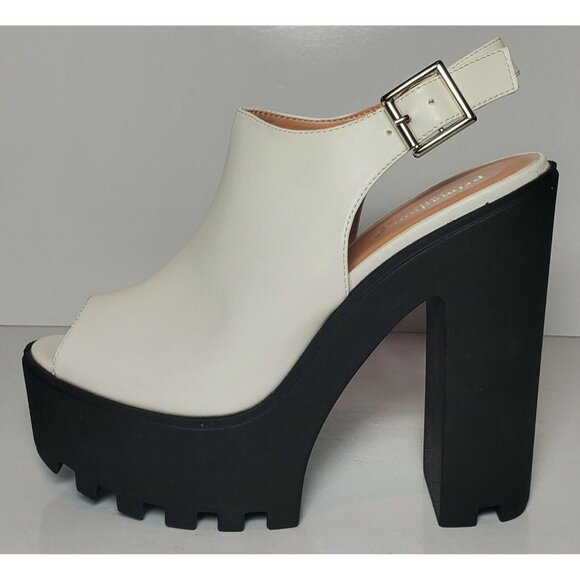 PRIMADONNA COLLECTION WOMEN EURO SIZE 36 PLATFORM OPEN BACK WHITE 05555 ECP - Picture 2 of 12